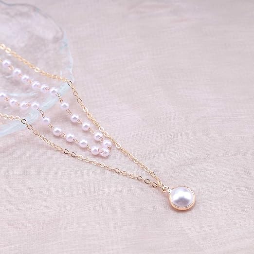 Bohemian Layered Pearl Necklace