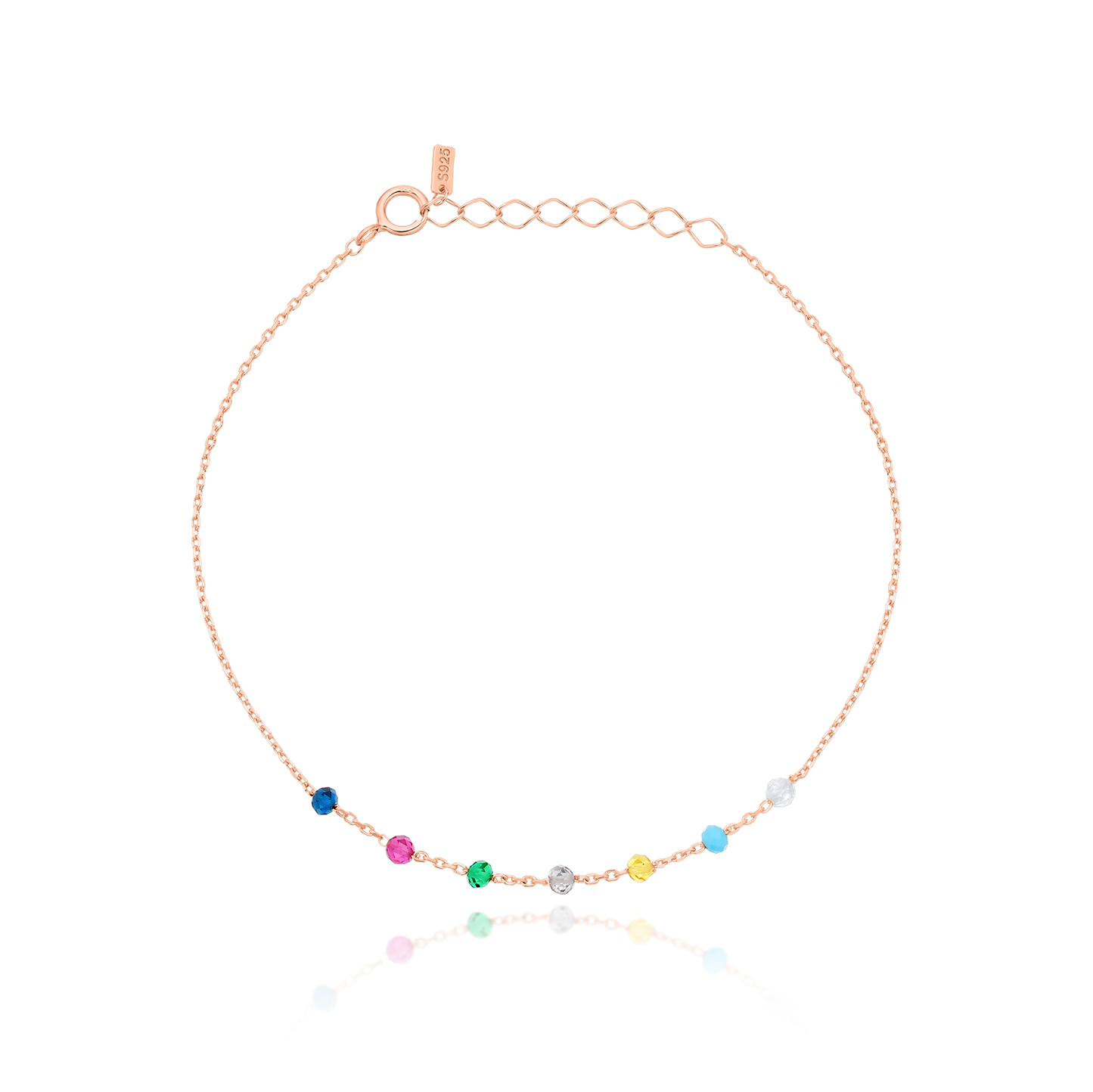 Rainbow gemstones bracelet
