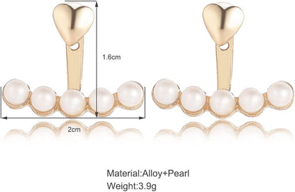 Bohemian Pearl Jacket Earrings