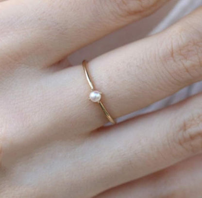 Innoven 14K Gold Pearl-Set Pearl Ring
