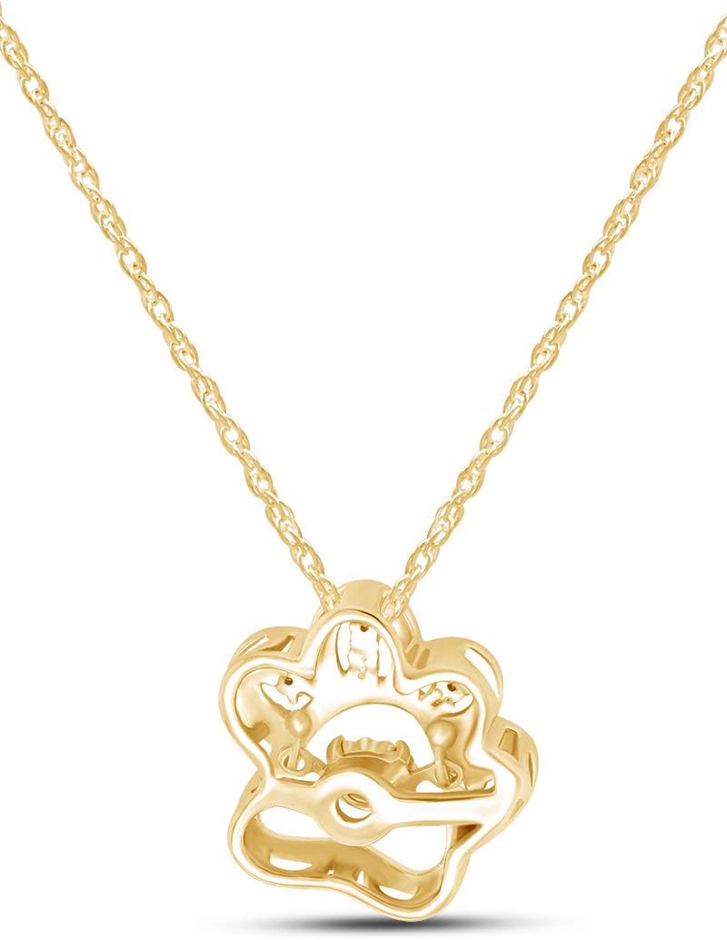 American Natural Diamond Gold Dog Claw Pendant Necklace
