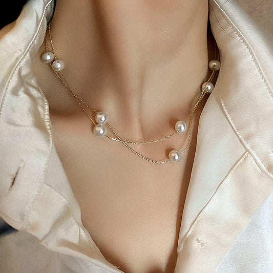 Exquisite Multi-Layer Clavicle Chain Necklace, Short Necklace Stack Pendant