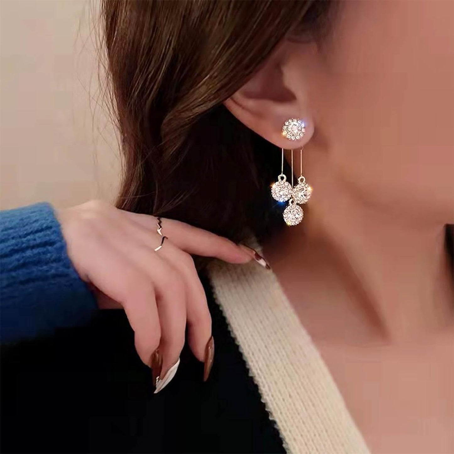 Vintage Crystal Chandelier Earrings