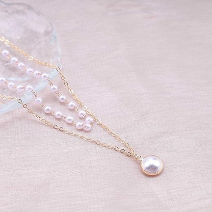 Bohemian Layered Pearl Necklace