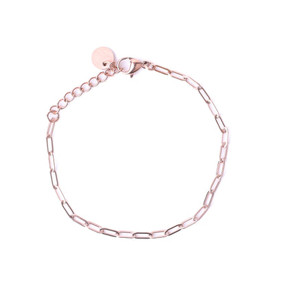 PAPERCLIP ACCENT CHAIN BRACELET
