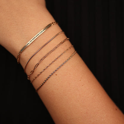 PAPERCLIP ACCENT CHAIN BRACELET