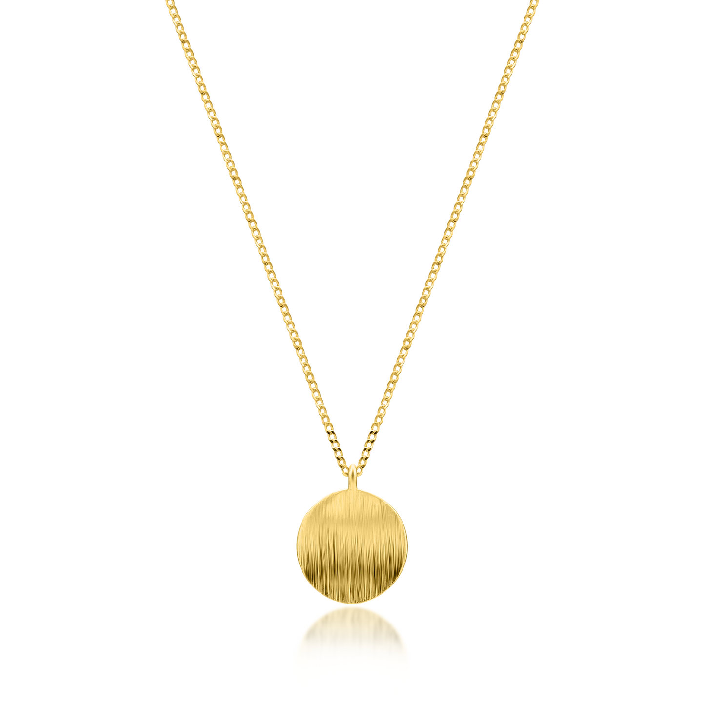 Curved circle necklace