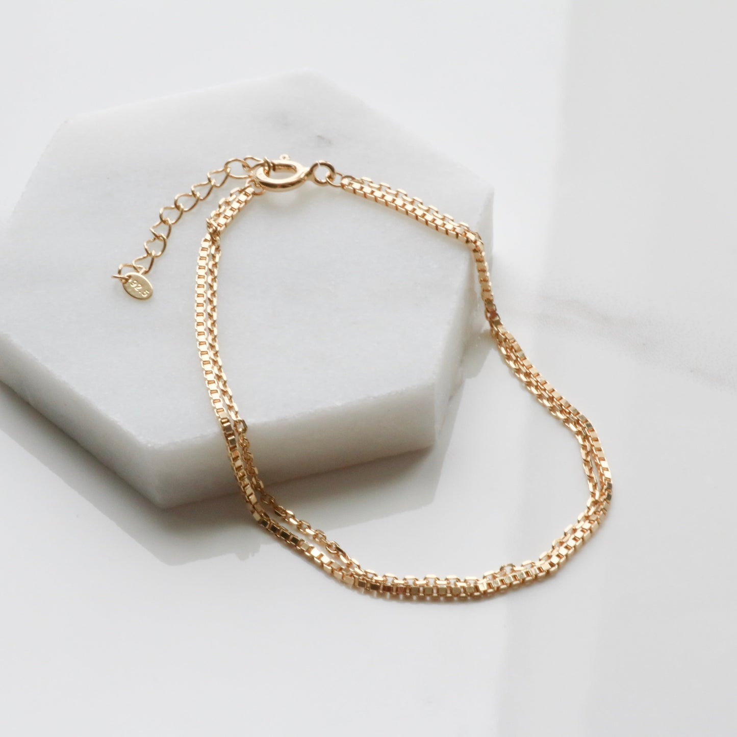 Two lines layered bracelet_square