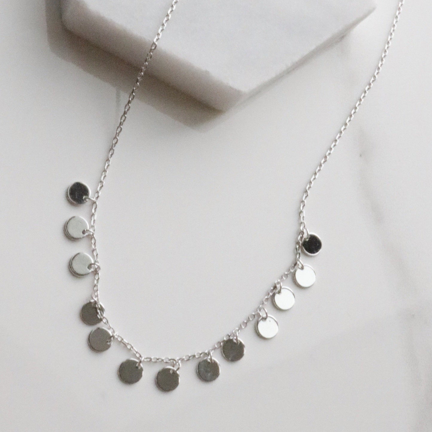 Sequin circle necklace