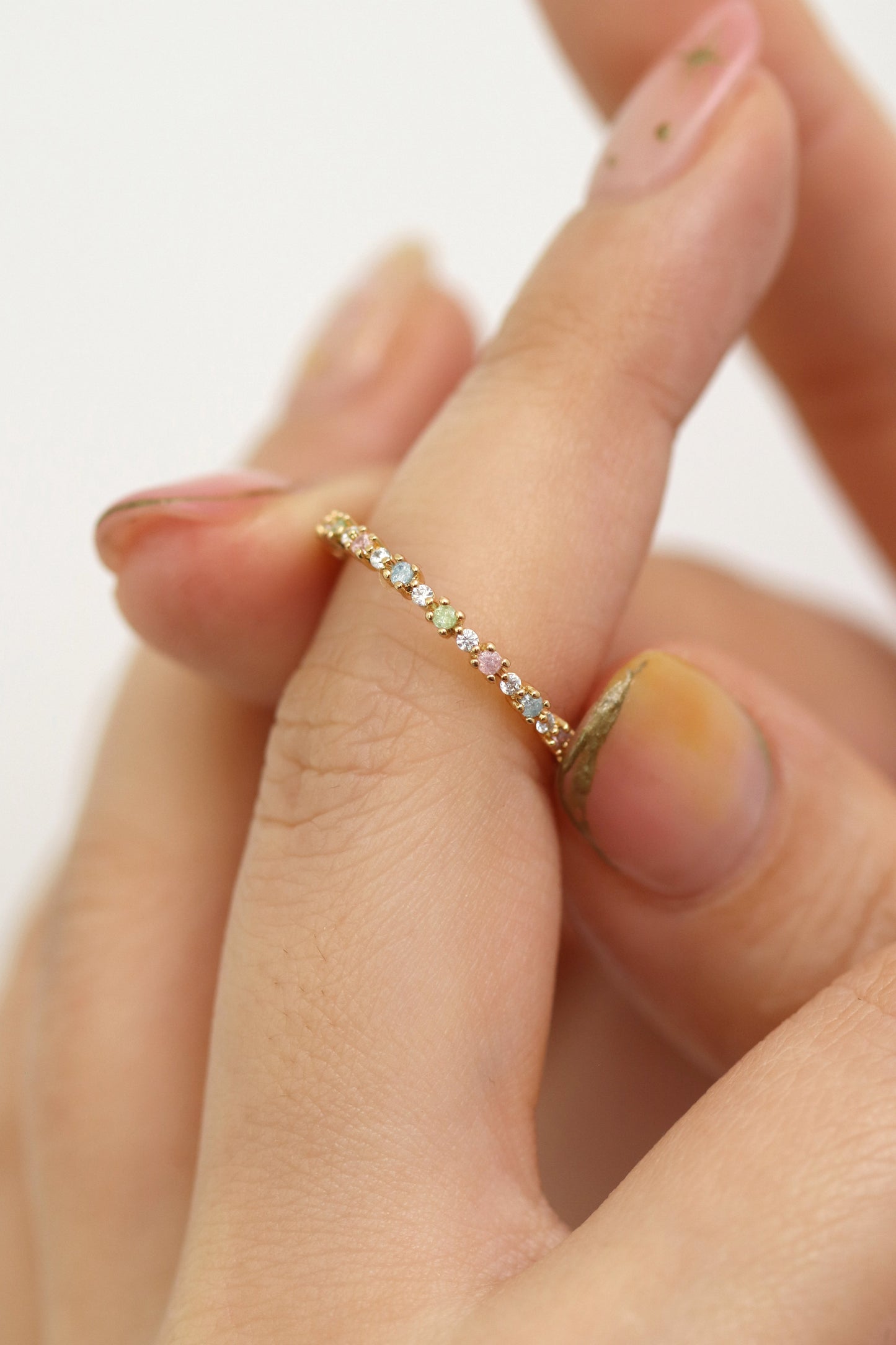 Pastel rainbow ring