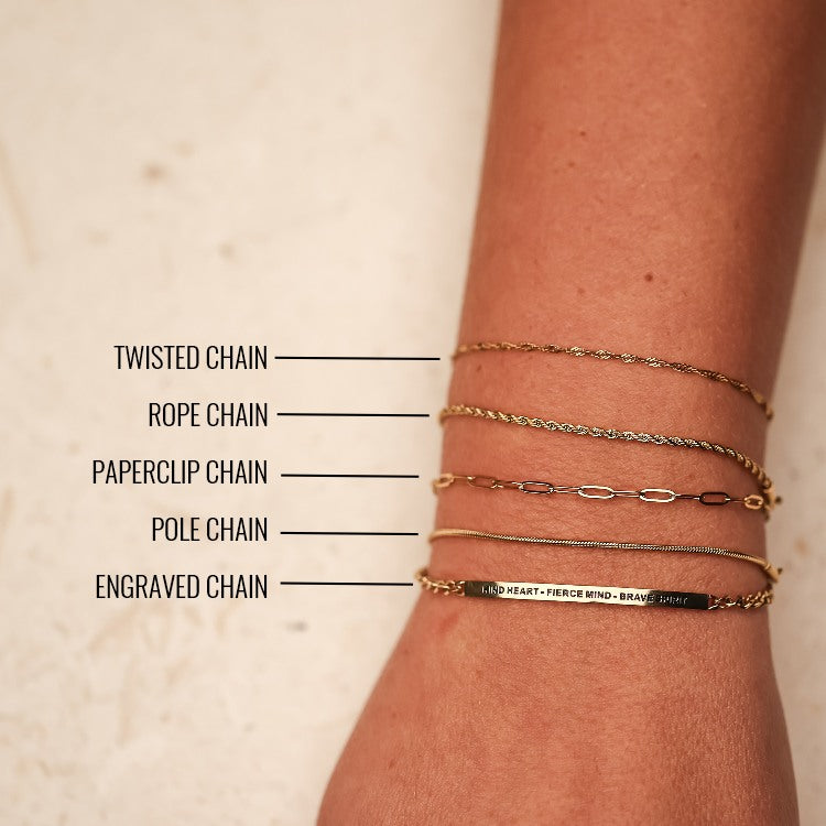 POLE ACCENT CHAIN BRACELET