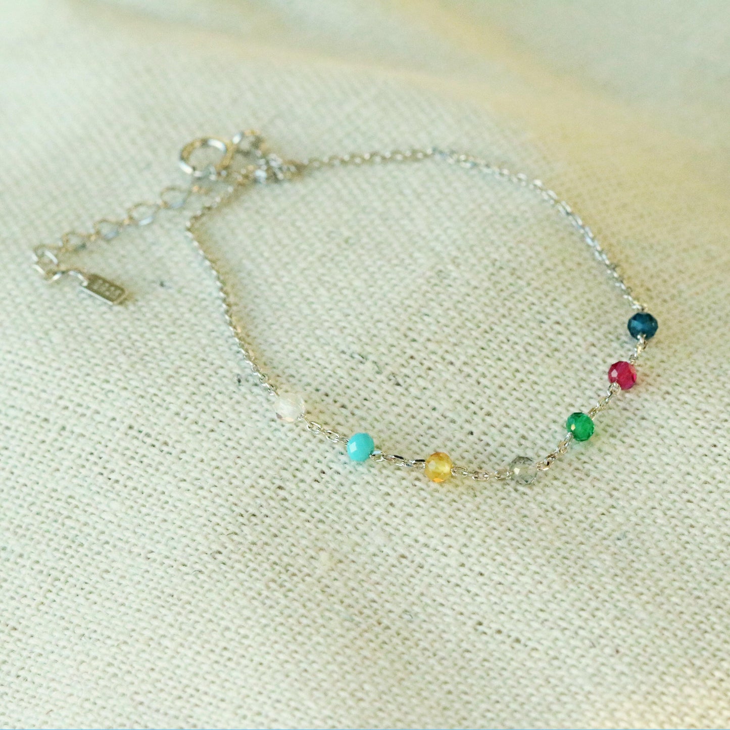 Rainbow gemstones bracelet