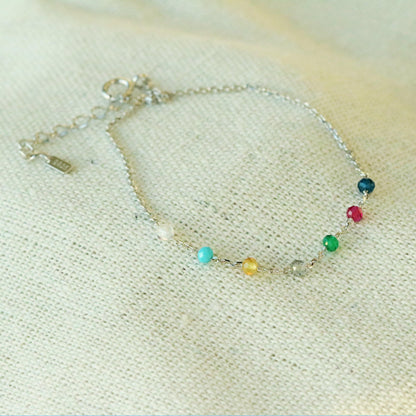 Rainbow gemstones bracelet