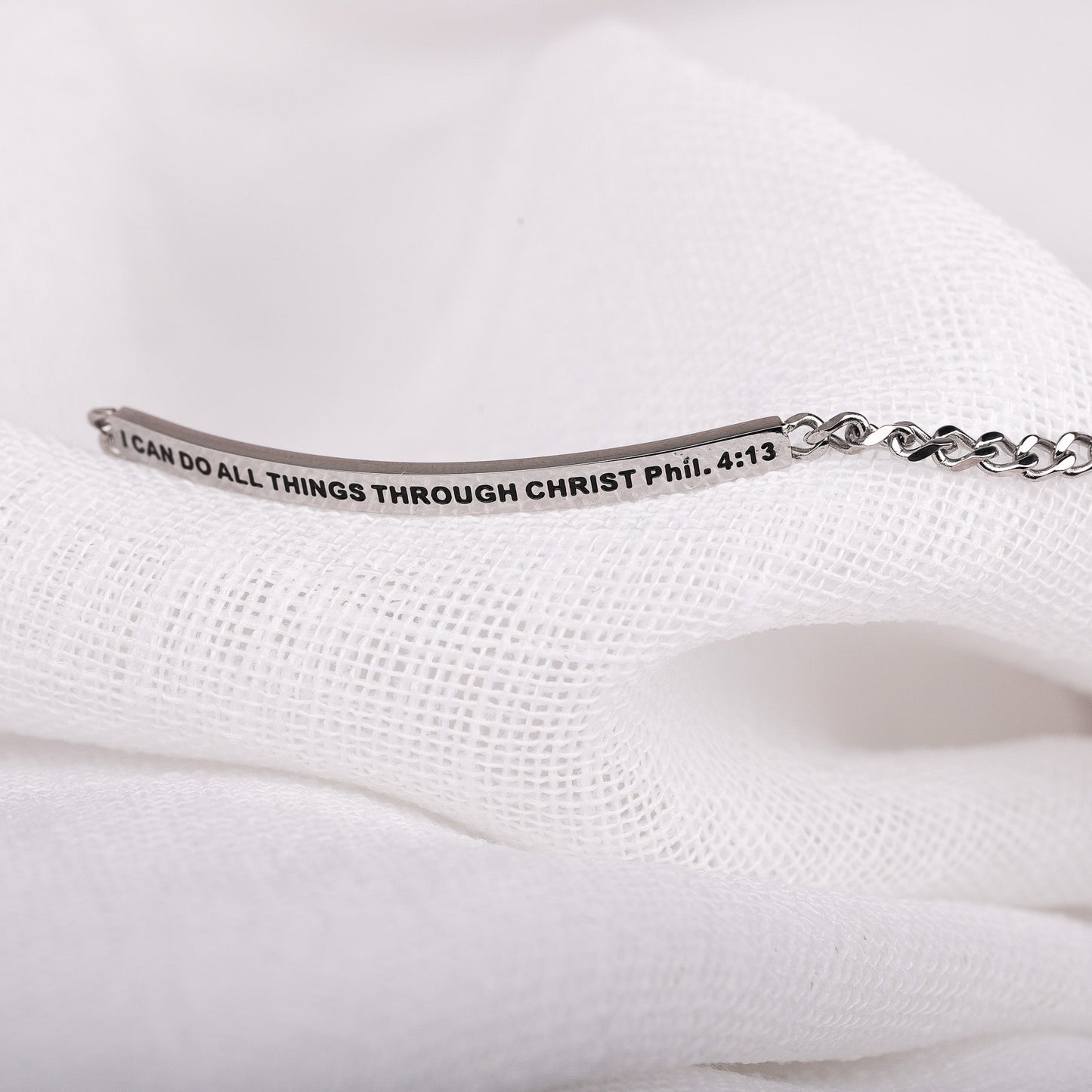 I CAN DO ALL THINGS THROUGH CHRIST- DAINTY CHAIN BRACELET
