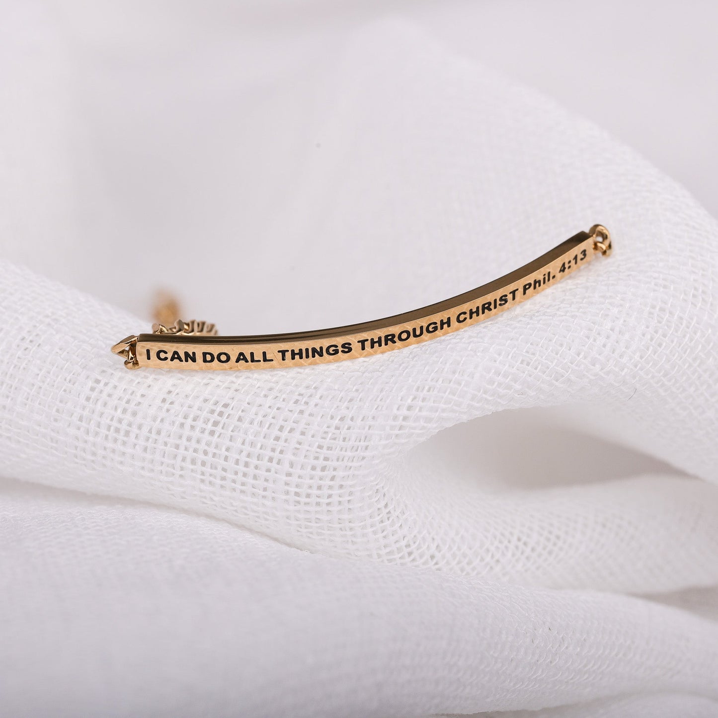 I CAN DO ALL THINGS THROUGH CHRIST- DAINTY CHAIN BRACELET