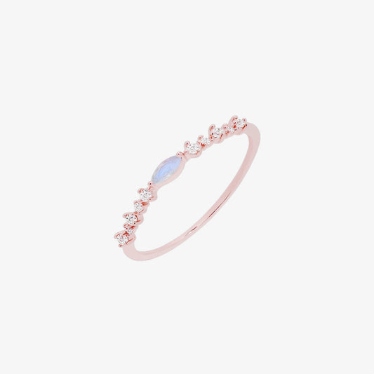 Pink Moonstone Ring